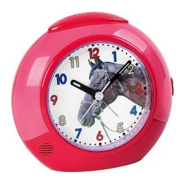Atlanta 1984/1 Children's Alarm Clock Silent Red Horse