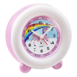 Atlanta 2136/17 Children's Alarm Clock with Luminous Ring Unicorn and Rainbow