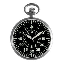 Messerschmitt ME-TAU-6 Pocket Watch with Chain in Pilot's Style