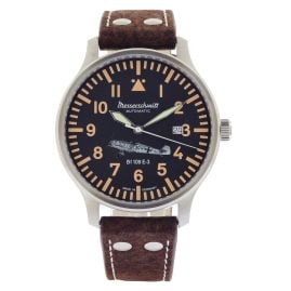 Messerschmitt BF109E-3-A Herren Pilotenuhr BF109E Automatik Braun/Schwarz