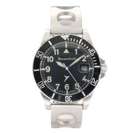 Messerschmitt ME-98294SQ-RS Herrenuhr Flieger x Taucher Stahl/Schwarz
