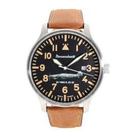 Messerschmitt BF109G6-W1 Herren-Pilotenuhr BF109 Quarz Hellbraun