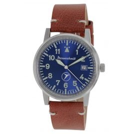 Messerschmitt ME-9673BLVIN Herrenuhr mit Lederband blau / braun