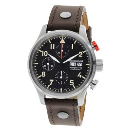 Messerschmitt 7H147BLN Men's Watch Automatic Chronograph Leather Strap