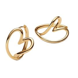 Pandora 263807C00 Damen-Ohrringe Herz Creolen Goldfarben