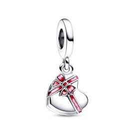 Pandora 792587C01 Dangle Charm Silver Heart-Shaped Box of Chocolates