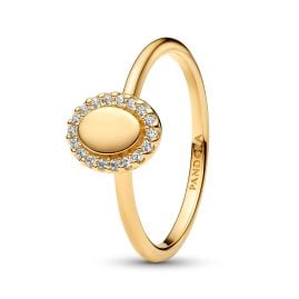 Pandora 163800C01 Ladies' Ring Oval Gold Tone
