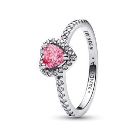 Pandora 198421C03 Women's Ring Elevated Hearts Pink