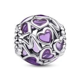 Pandora 793772C01 Charm Silver openwork Hearts Mum