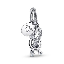 Pandora 793780C01 Charm Pendant Silver Pavé Infinity Knot