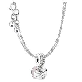 Pandora 28504 Damen-Kette Mutter & Tochter Herz Geschenkset Muttertag