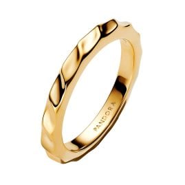 Pandora 163885C00 Damen-Bandring Wellig Goldfarben
