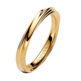 Pandora 163888C00 Ladies' Ring Twisted Gold Tone