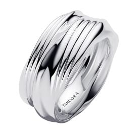 Pandora 193890C00 Women's Ring Set Twisted Silver