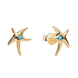 Pandora 263820C01 Damen-Ohrringe Seestern Ohrstecker Goldfarben
