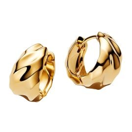 Pandora 263874C00 Damen Scharnier-Creolen Wellig Goldfarben