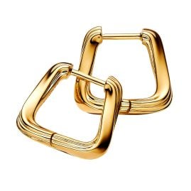 Pandora 263875C00 Damen-Ohrringe Gedrehtes Dreieck Goldfarben