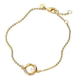 Pandora 563830C01 Damen-Armband mit Perle Goldfarben