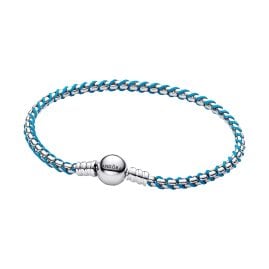 Pandora 593816C01 Damen-Silberarmband Veneziakette Türkis