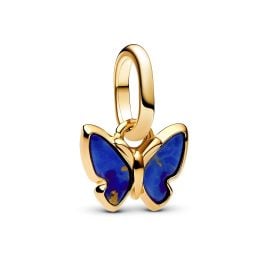 Pandora 763825C01 Mini Charm-Anhänger Blauer Schmetterling Goldfarben