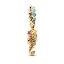 Pandora 763895C01 Dangle Charm Seahorse Gold Tone