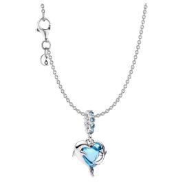 Pandora 28908 Women's Necklace Silver Gift Set Blue Murano Glass Dolphins