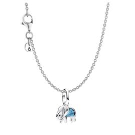 Pandora 28914 Damen-Halskette Silber Geschenkset Türkisfarbener Elefant