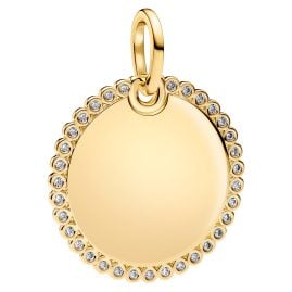 Pandora 364007C01 Anhänger Goldfarben Runde Gravurplatte