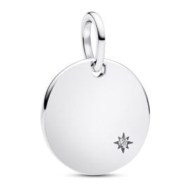 Pandora 394012C01 Anhänger Silber Gravurplatte mit Lab-Grown Diamant