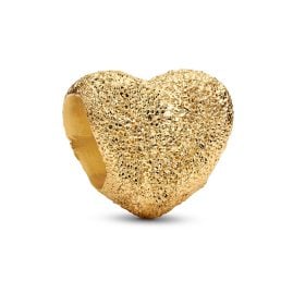 Pandora 764000C00 Charm Gold Tone Textured Heart Mini