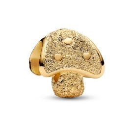 Pandora 764048C00 Charm Gold Tone Textured Mushroom Mini
