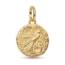 Pandora 764082C01 Medaillon-Anhänger Goldfarben Schwalbe