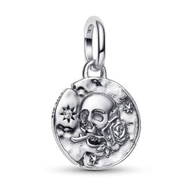 Pandora 794089C01 Medaillon Charm-Anhänger Silber Totenkopf