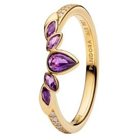 Pandora 164135C01 Women's Ring Disney Frozen Queen Anna Tiara Gold Tone