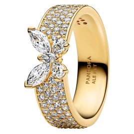 Pandora 164270C01 Women's Ring Sparkling Butterfly Bold Gold Tone