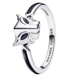 Pandora 194223C01 Damen-Ring Marvel Schwarzer Panther Silber