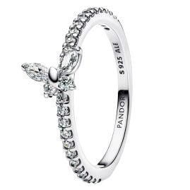 Pandora 194269C03 Silber Damenring Funkelnder Schmetterling Weiß