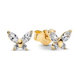 Pandora 264264C01 Ladies' Stud Earrings Butterfly Gold Tone