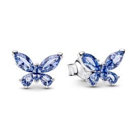 Pandora 294230C01 Ladies' Stud Earrings Silver Butterfly Blue