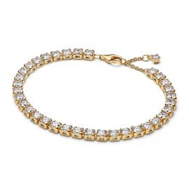 Pandora 563539C01 Damen-Tennisarmband Goldfarben Zirkonia