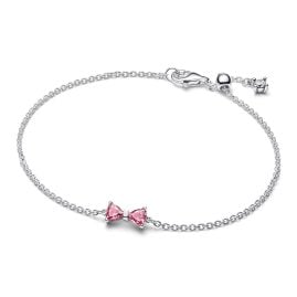Pandora 594234C01 Damenarmband Schleife Pink Silber