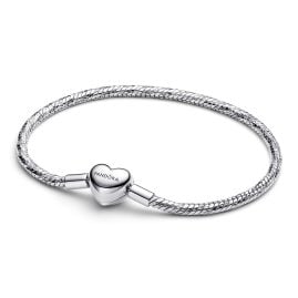Pandora 594236C00 Damenarmband Facettiert mit Herzverschluss Silber