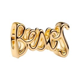 Pandora 764422C00 Charm Goldfarben Handgeschrieben Besos
