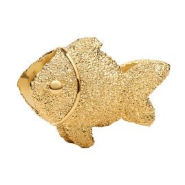 Pandora 764522C00 Gold Tone Charm Textured Fish Mini