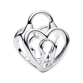 Pandora 794358C00 Charm Silber Offen Gearbeitetes Herz-Schloss