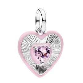 Pandora 794409C01 Silber-Anhänger Strahlendes Herz Pink