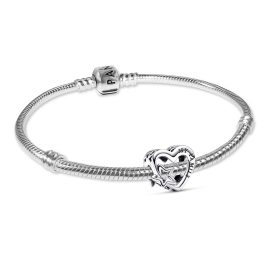 Pandora 21488 Starterarmband für Damen Silber Geschenkset Familie Herz & Stern