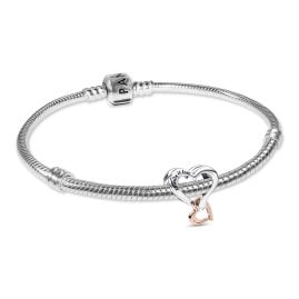 Pandora 21524 Women's Bracelet Starter Set Silver Bundle Two-Tone Infinity Hea