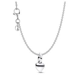 Pandora 21530 Women's Necklace Gift Set Silver Bundle with Mini Heart Pendant
