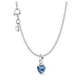 Pandora 21532 Damen-Halskette Geschenkset Silber Blaues Chakra Herz